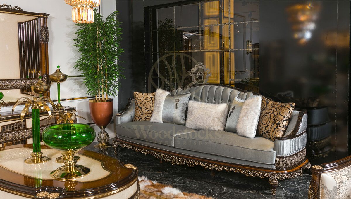 Royal Merkur Hand Carved Teak Sofa Set, Saharanpur, view 3