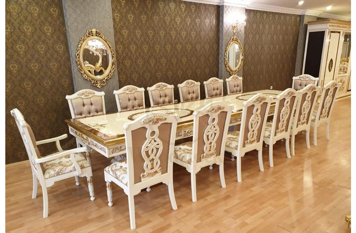 Luxury Molena Handcrafted Teak Dining Table Set, Saharanpur, view 2