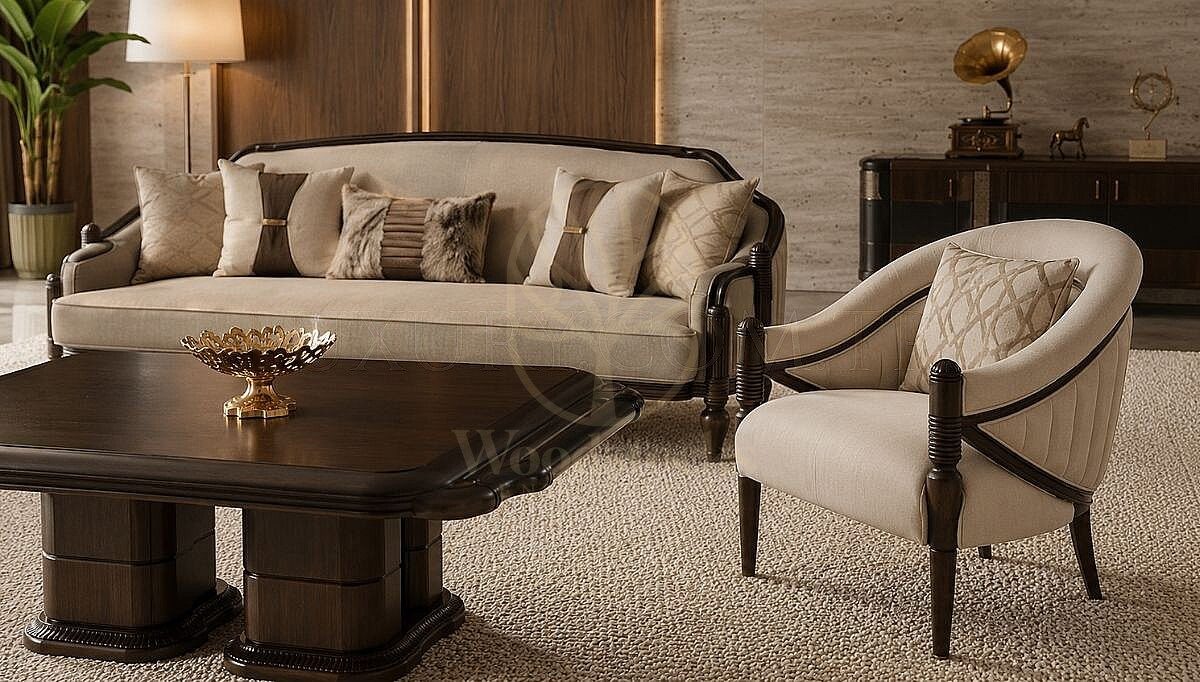 Luxury Lalina Handcrafted Teak Sofa Set, Saharanpur, view 2