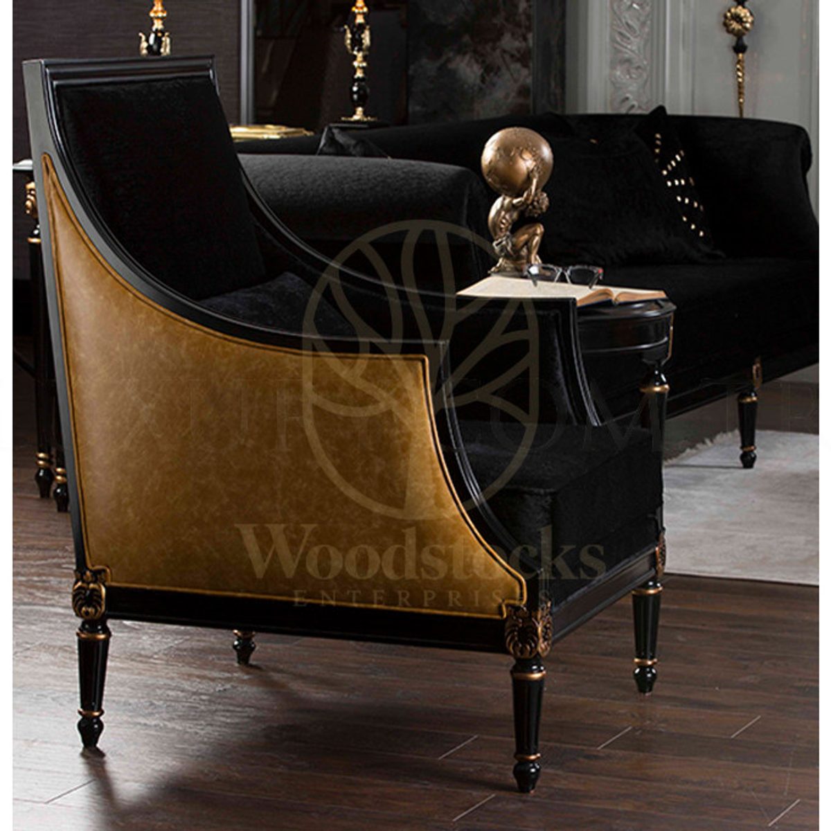 Luxury Hecuba Art Deco Handcrafted Teak Sofa Set, Saharanpur, view 10