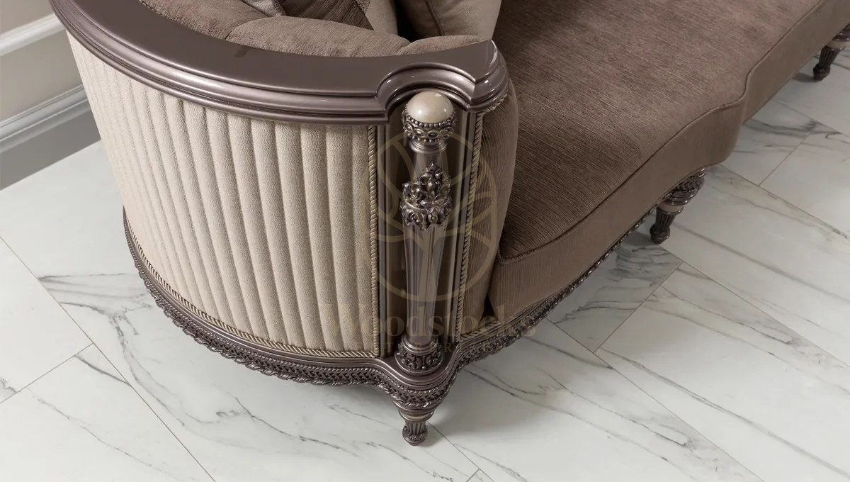Royal Cassani Hand Carved Teak Sofa Set, Saharanpur, view 9