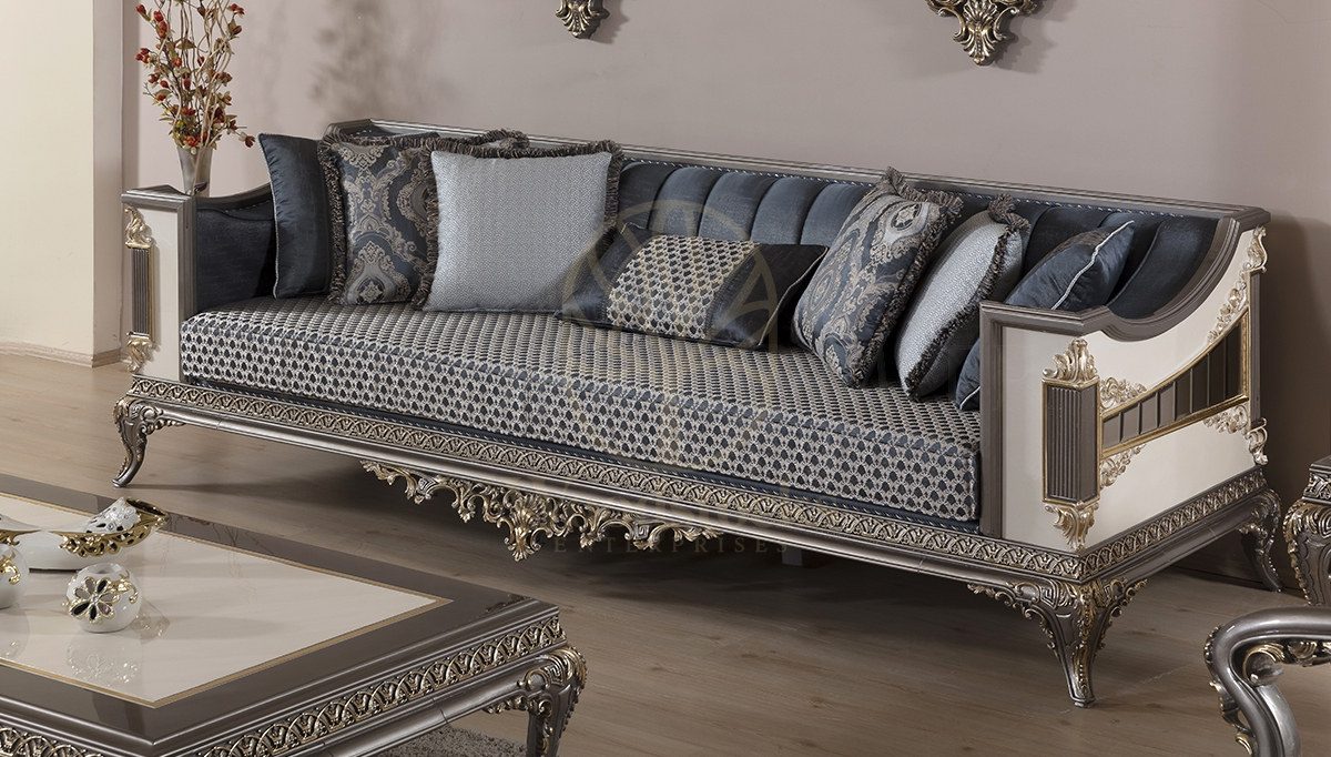 Royal Lotusa Hand Carved Teak Sofa Set, Saharanpur, view 2