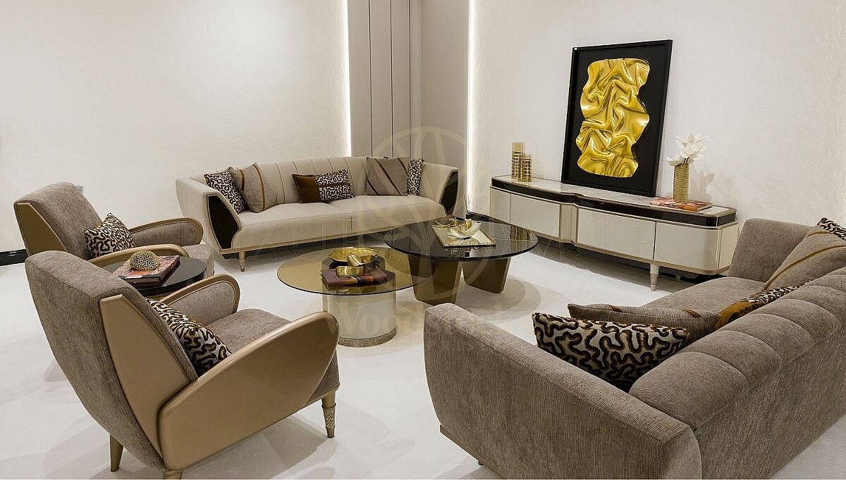 Luxury Orvesa Handcrafted Teak Sofa Set, Saharanpur, Sofa Set