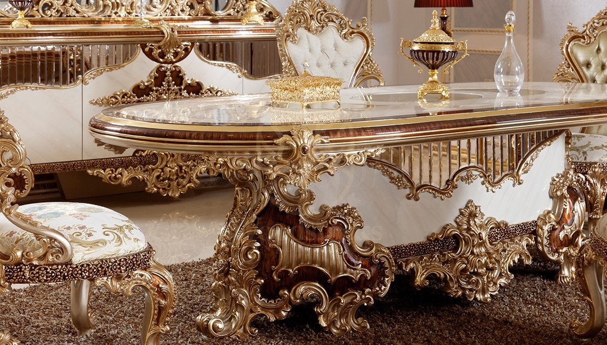 Royal Lord Hand Carved Teak Dining Table Set, Saharanpur, view 4