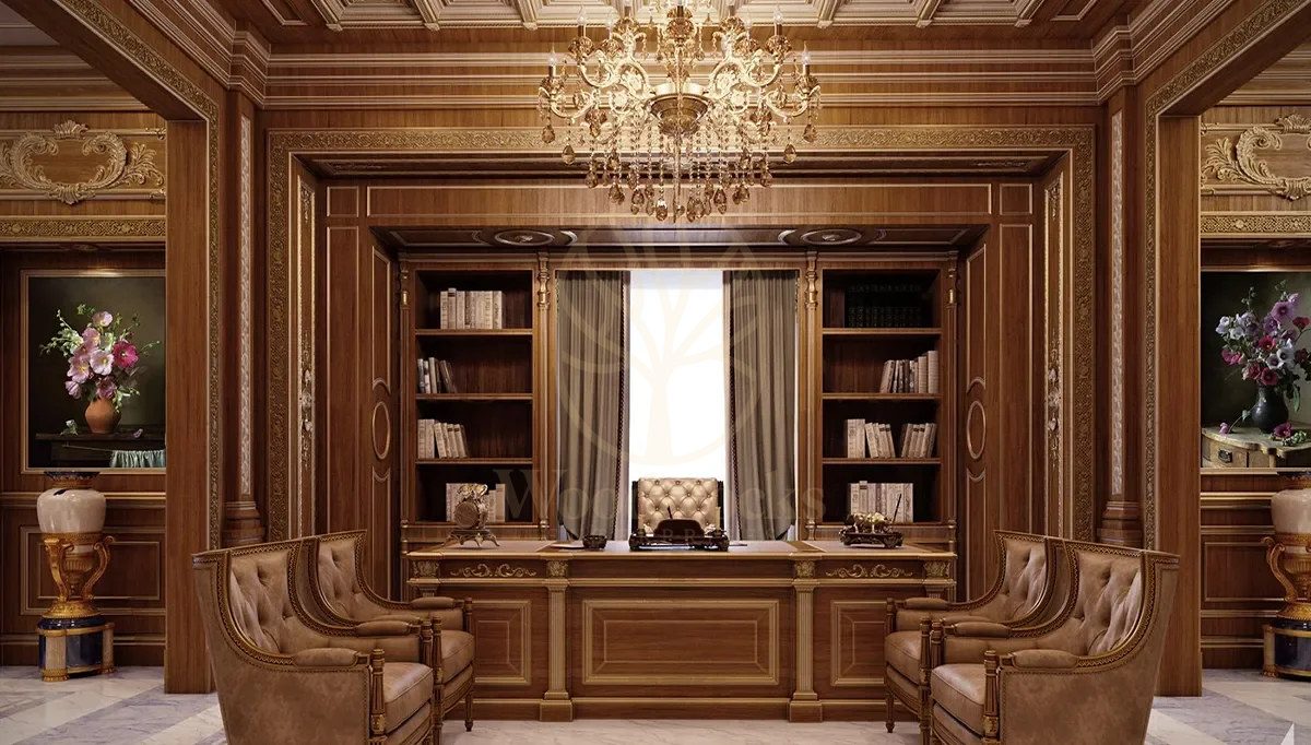 Royal Selvi Walnut Hand Carved Teak Office Table, Saharanpur, Office & Study Table