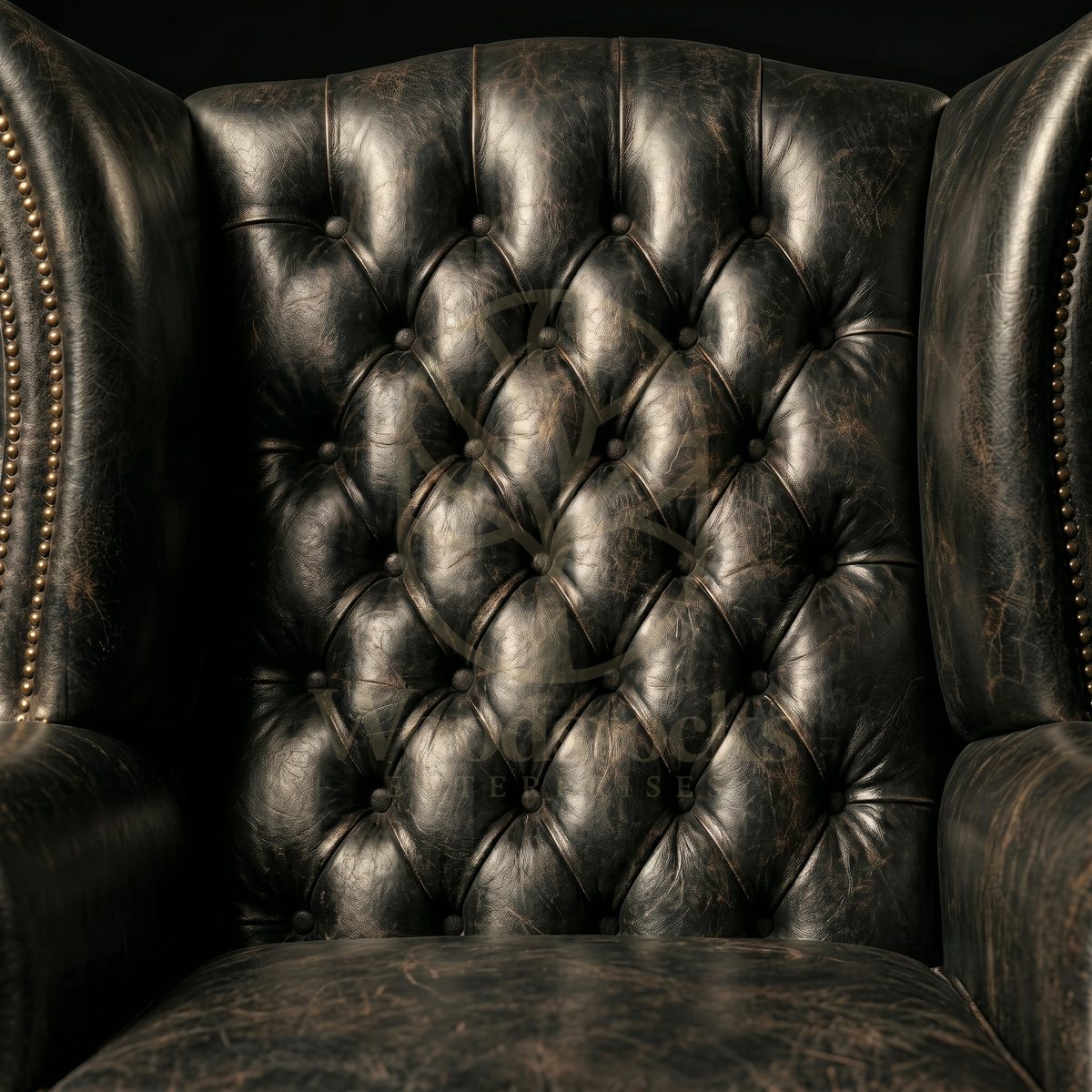 Luxury Teak Kensington Library Leather Wing Chair, Saharanpur, view 3