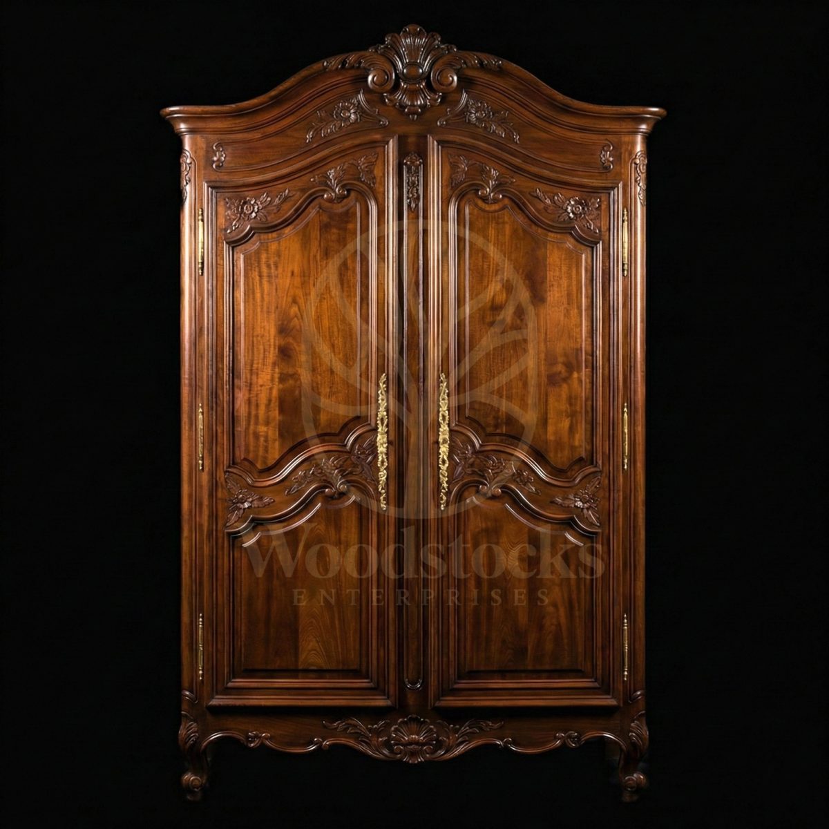Royal Teak Château de Blois Beribboned Armoire, Saharanpur, Almirah Wardrobe