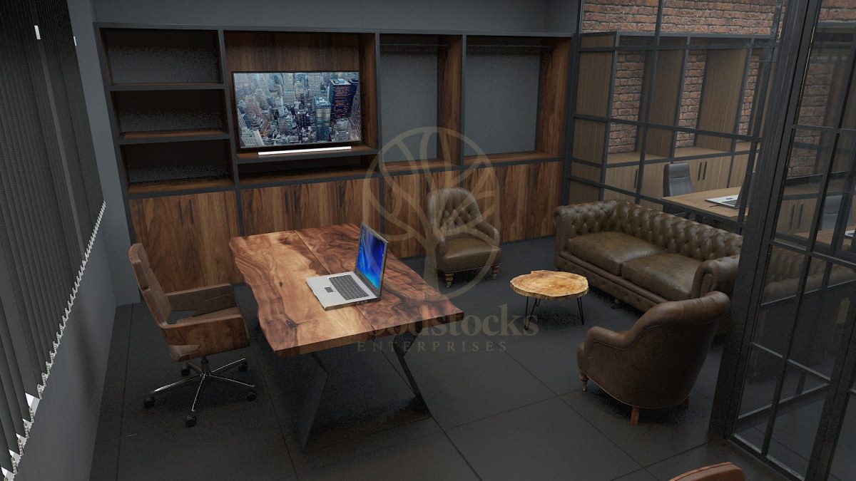 Luxury Mecidiyekoy Handcrafted Teak Office Table, Saharanpur, view 5