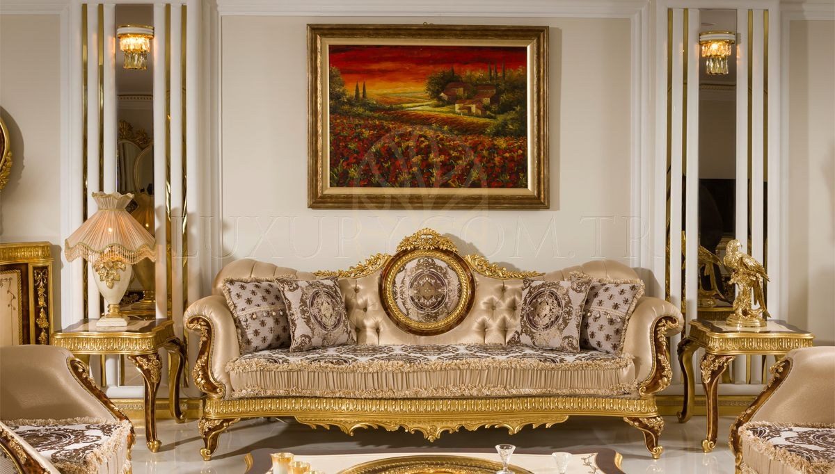 Royal Kafkas Hand Carved Teak Sofa Set, Saharanpur, view 2