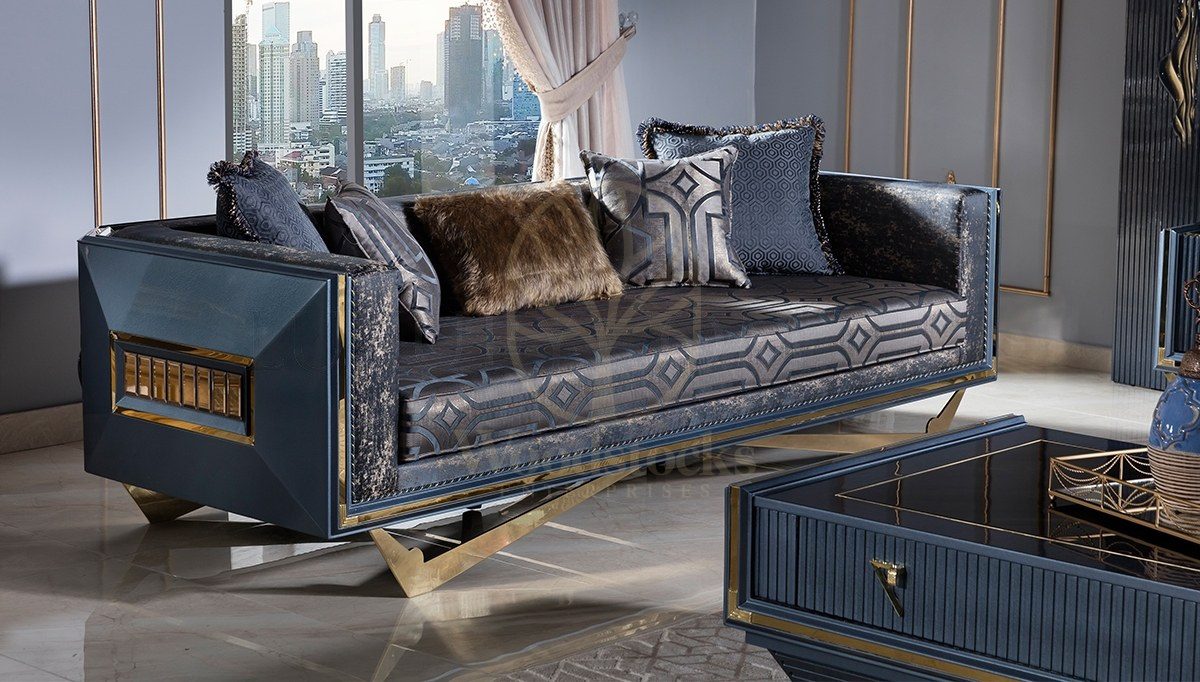 Luxury Valentin Handcrafted Teak Sofa Set II, Saharanpur, view 3