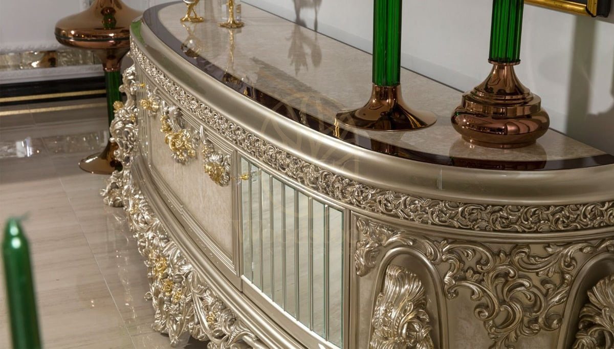 Royal Haseki Hand Carved Teak TV Cabinet, Saharanpur, view 3