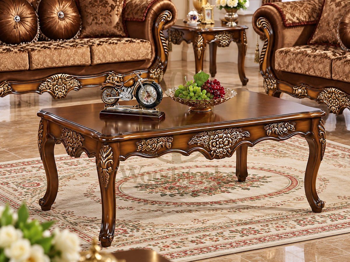 Teak Luxury Victorian Carved Sectional Sofa Set, view 3