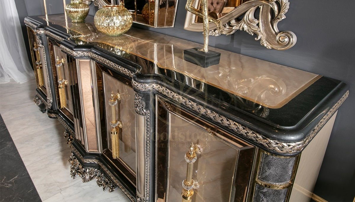 Royal Fidenza Hand Carved Teak Dining Table Set, Saharanpur, view 7