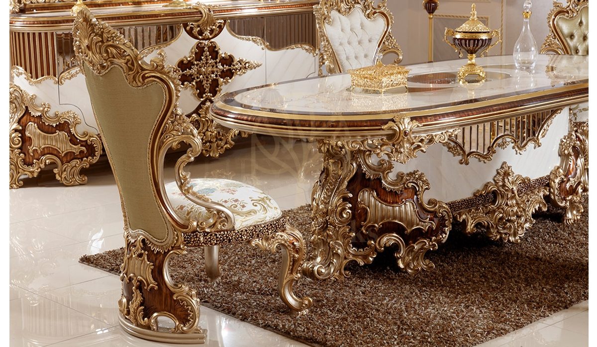 Royal Lord Hand Carved Teak Dining Table Set, Saharanpur, view 5