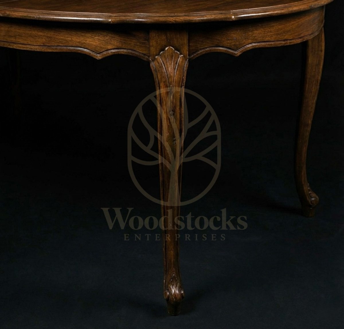 Royal Teak Louis XV Provincial Cane-Back Dining Ensemble, Saharanpur, view 4