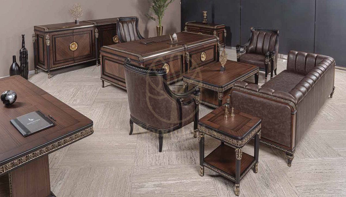 Royal Narvik Hand Carved Teak Office Table, Saharanpur, Office & Study Table