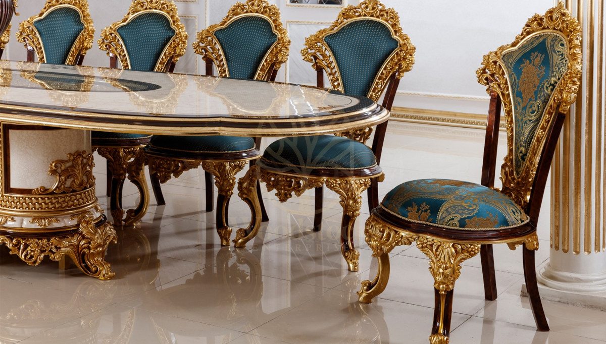 Luxury Hunkar Handcrafted Teak Dining Table Set, Saharanpur, view 2