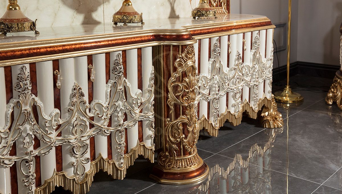 Royal Hurrem Hand Carved Teak TV Cabinet II, Saharanpur, view 5