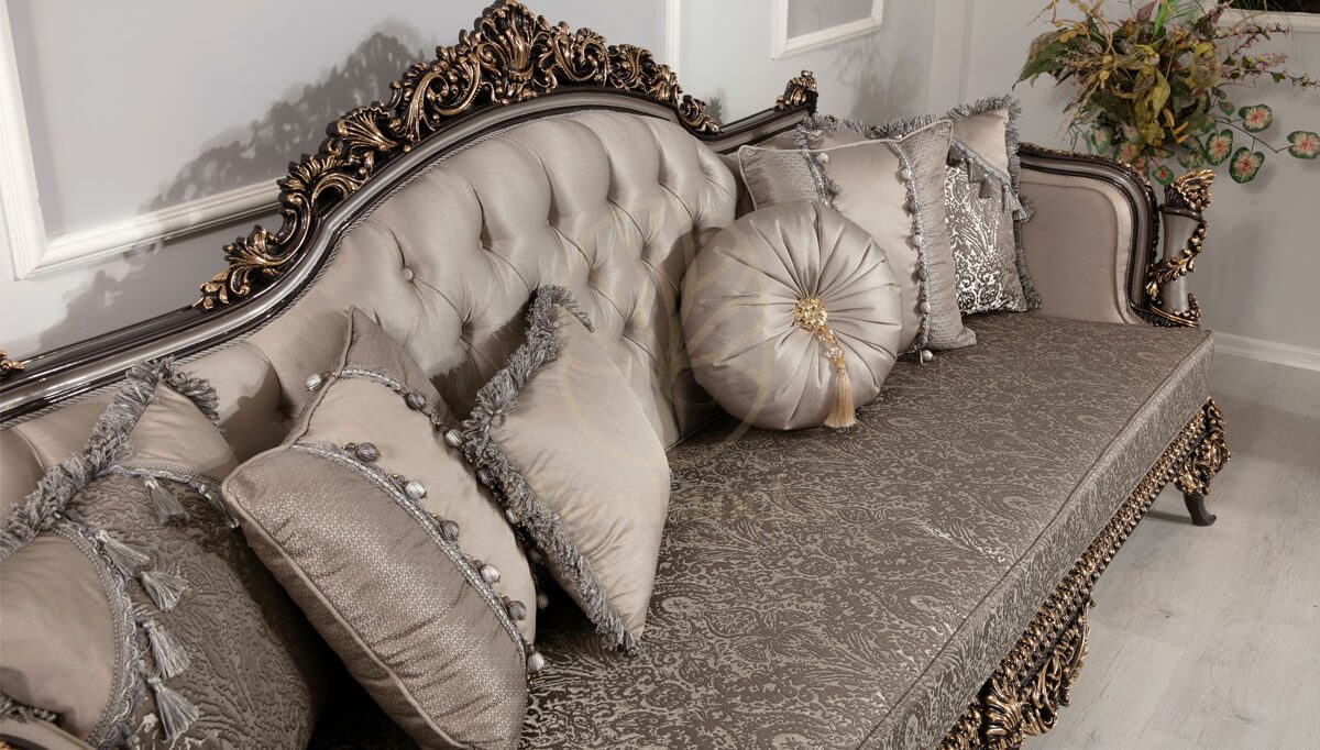 Royal Whiteit Hand Carved Teak Sofa Set, Saharanpur, view 7