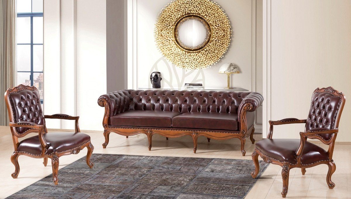 Royal Perova Hand Carved Teak Office Sofa Set, Saharanpur, Sofa Set