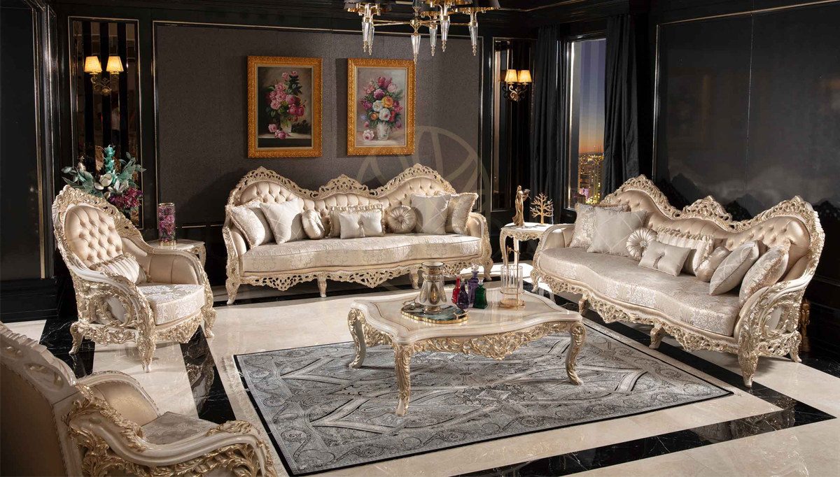 Royal Avola Hand Carved Teak Sofa Set, Saharanpur, Sofa Set