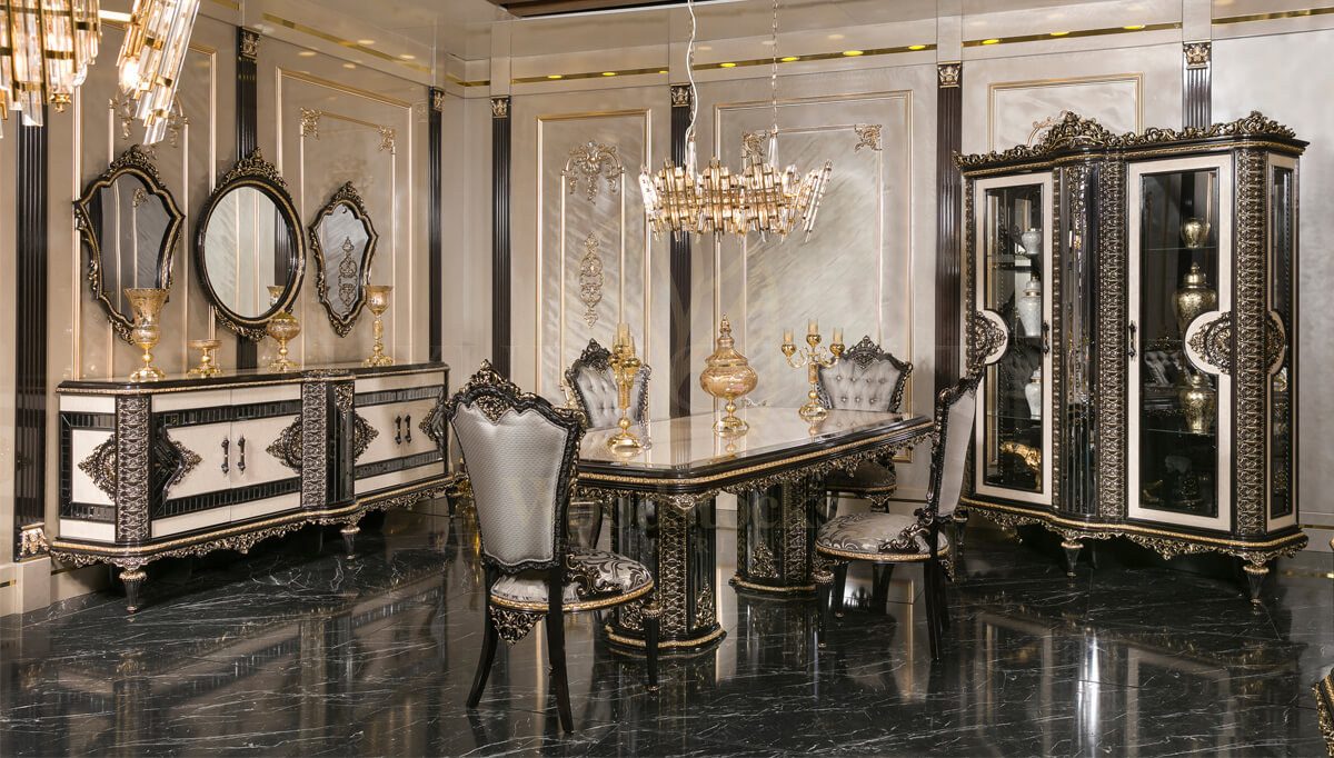 Royal Ultima Hand Carved Teak Dining Table Set, Saharanpur, Dining Table