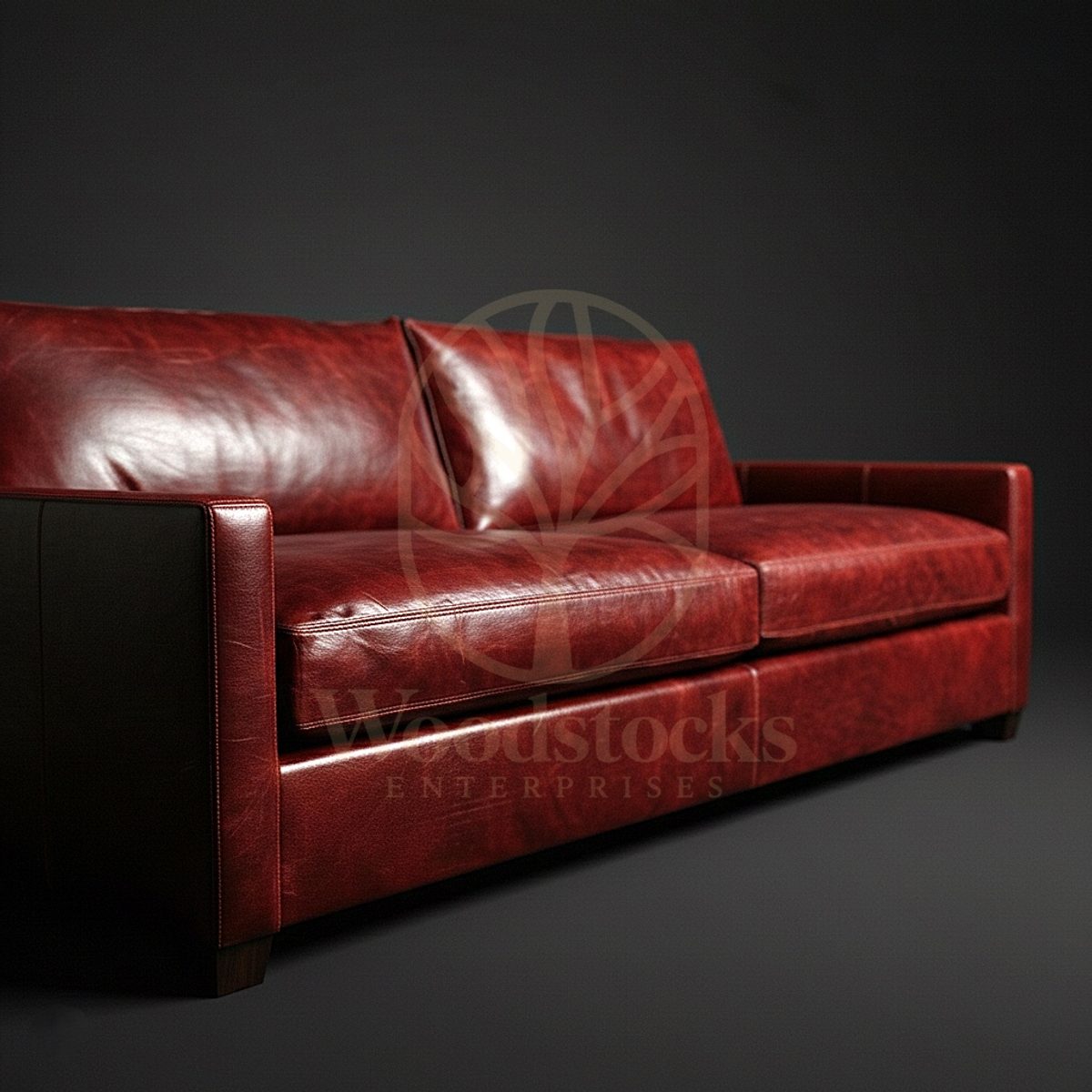 Luxury Teak Oltrarno Atelier Modernist Leather Sofa, Saharanpur, view 2