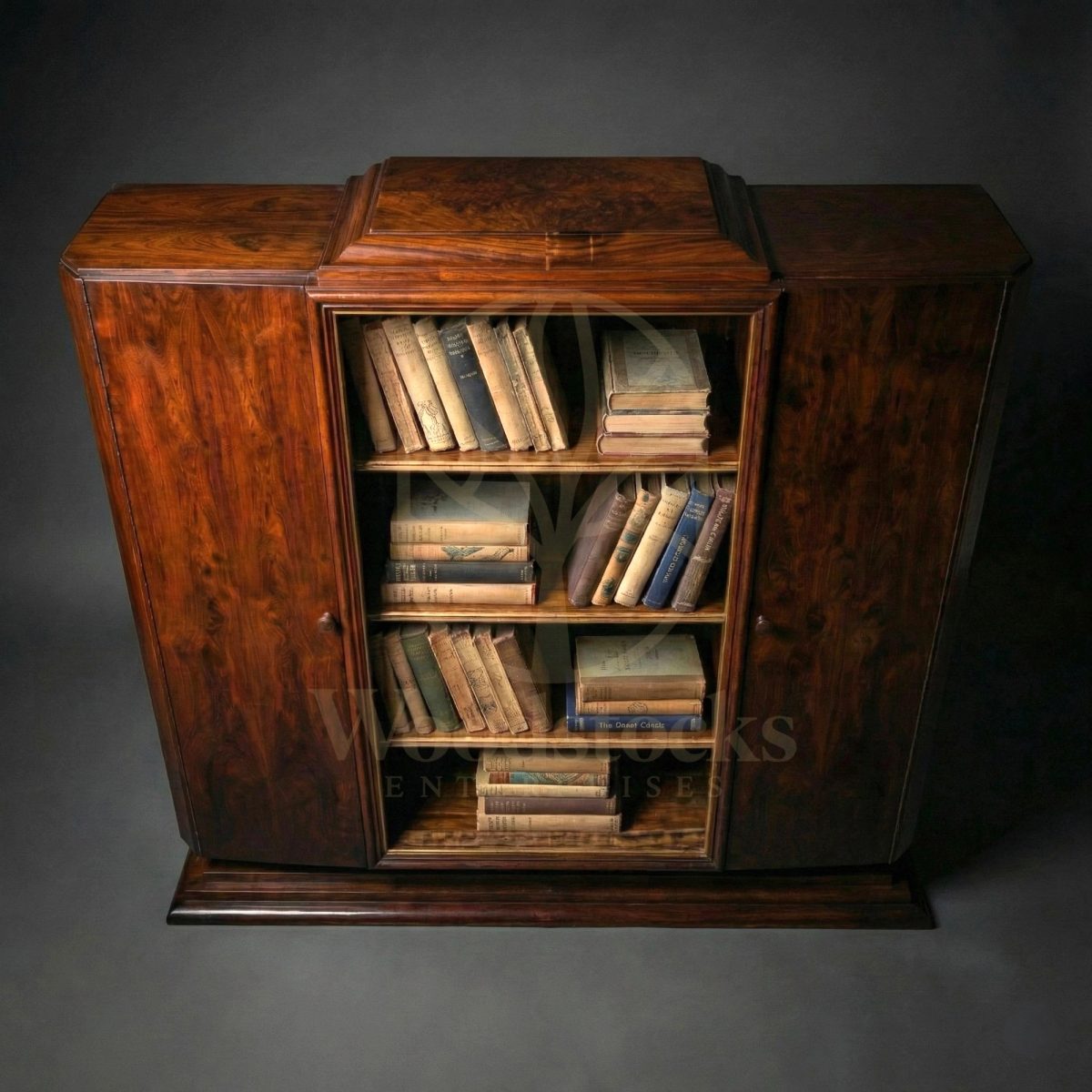 Luxury Teak Boulogne-Billancourt Art Deco Bookshelf, Saharanpur, view 4