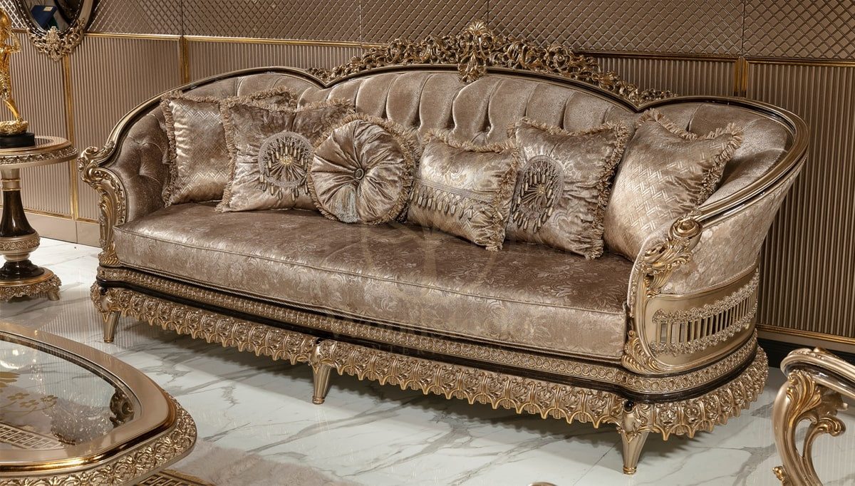 Royal Elviyon Hand Carved Teak Sofa Set, Saharanpur, view 3