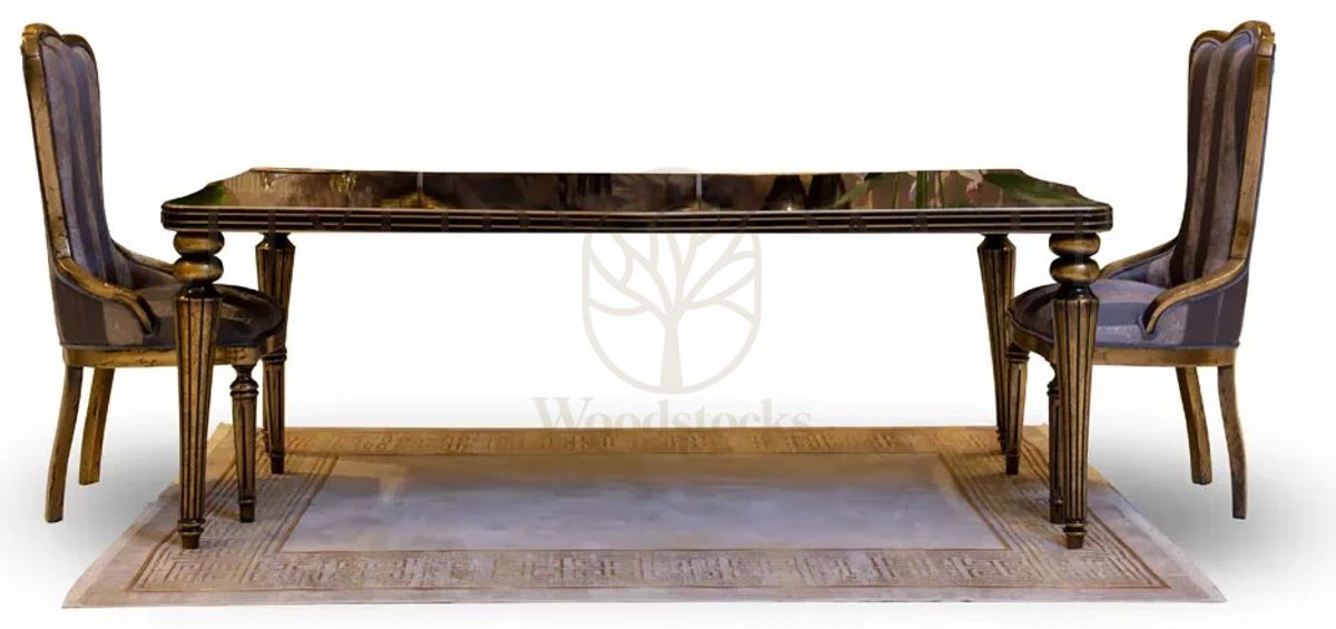 Luxury Decora Art Deco Handcrafted Teak Dining Table Set, Saharanpur, view 4