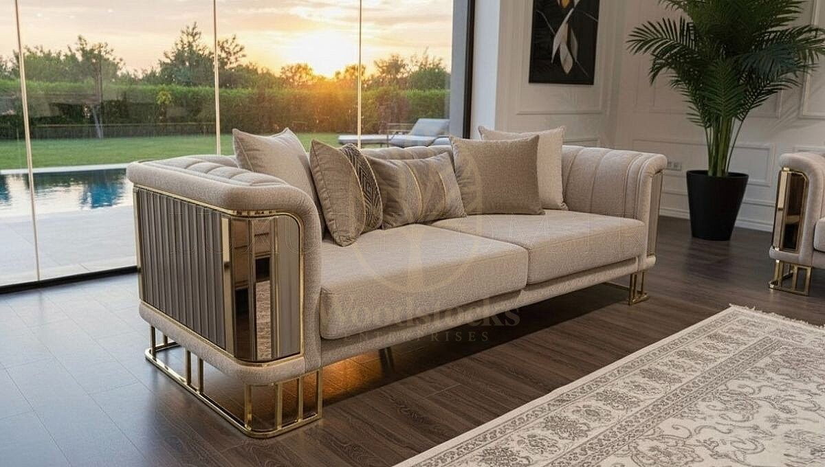 Royal Ayakli Hand Carved Teak Sofa Set, Saharanpur, view 3
