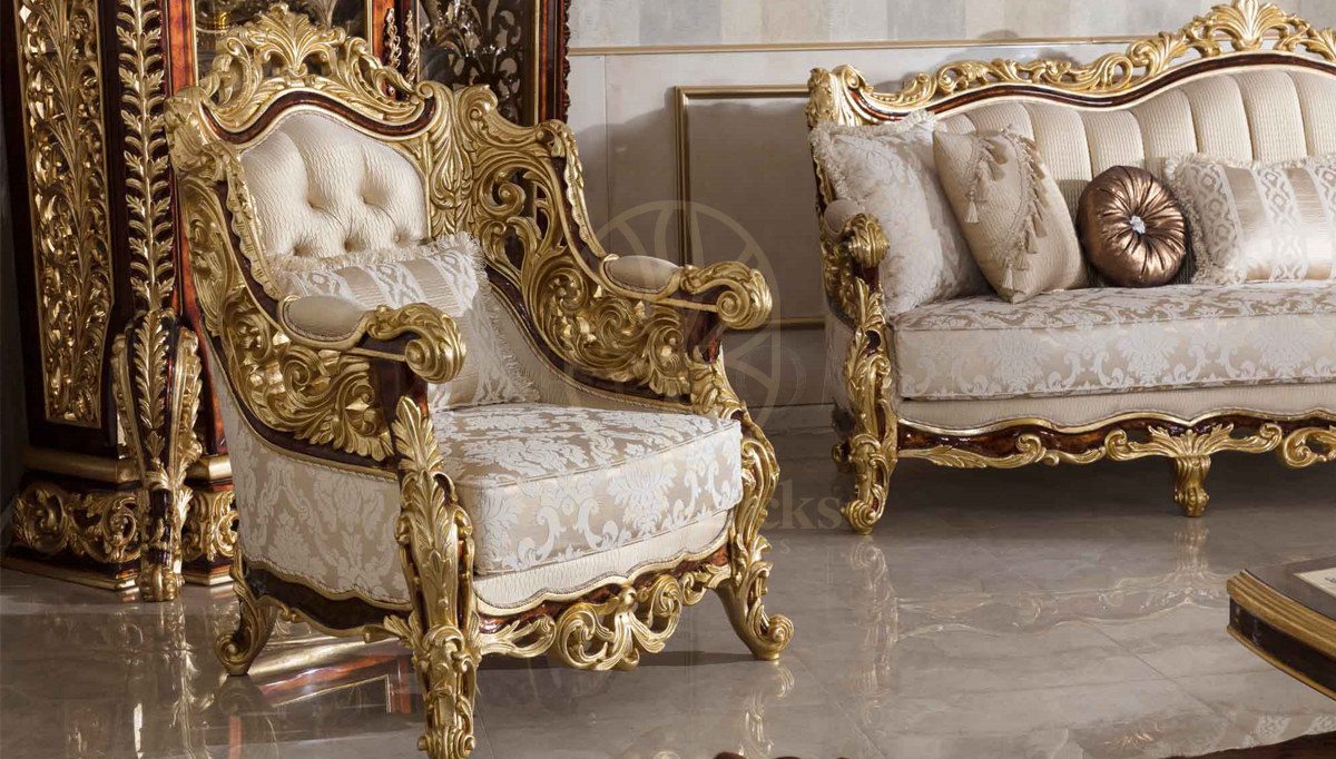 Royal Sultanzade Hand Carved Teak Sofa Set, Saharanpur, view 6