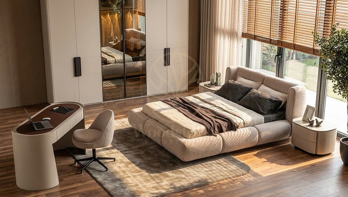 Luxury Florya Handcrafted Teak King Size Bed, Saharanpur, view 6