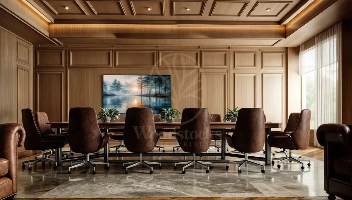 Luxury Meeting Walnut Handcrafted Teak Meeting Table, Saharanpur, view 2