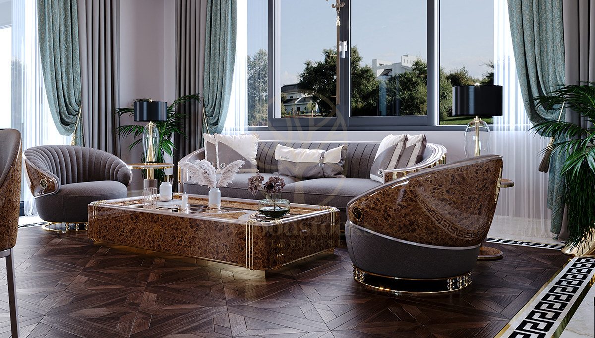 Luxury Mesina Handcrafted Teak Sofa Set, Saharanpur, view 3