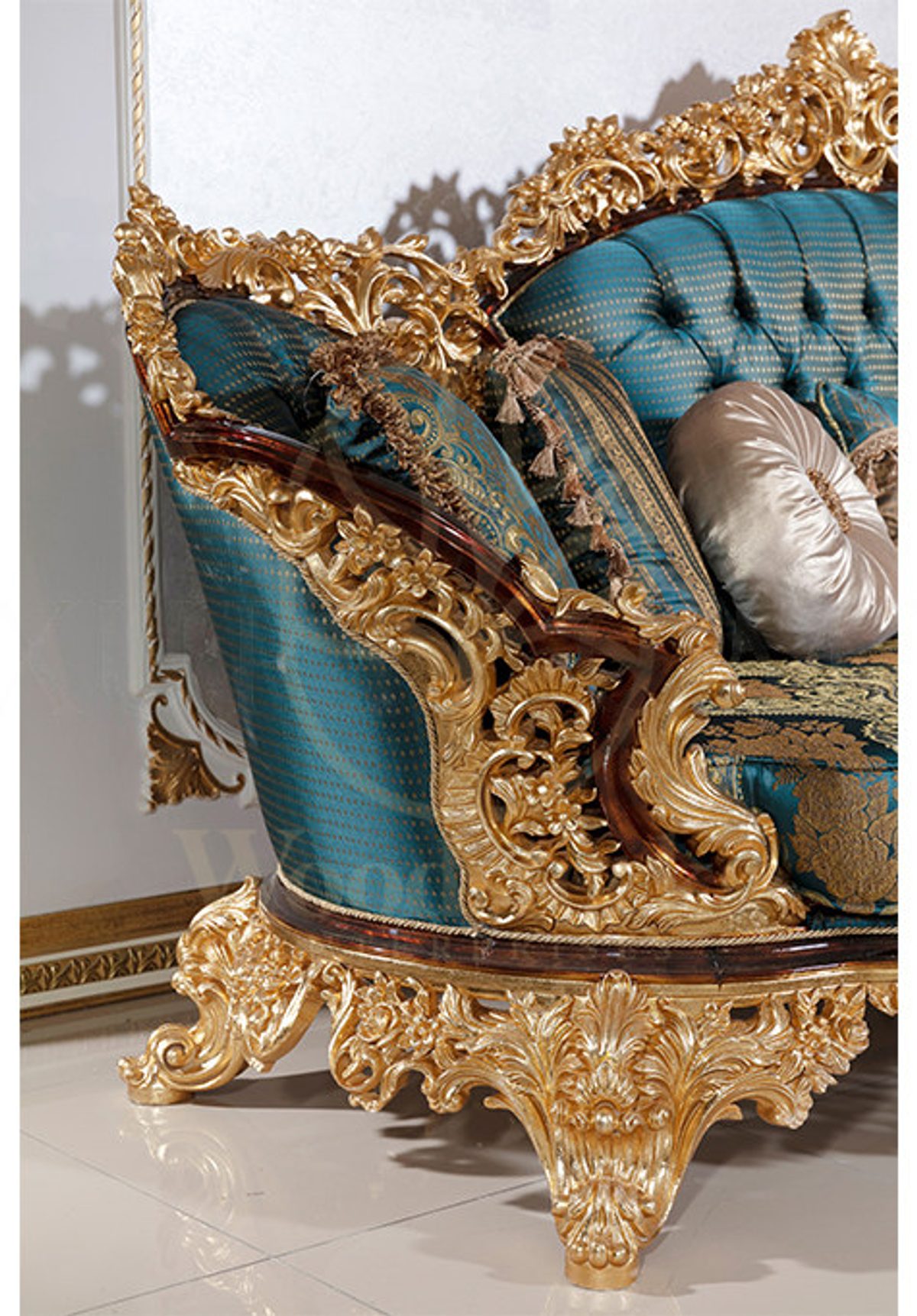 Royal Hunkar Hand Carved Teak Sofa Set III, Saharanpur, view 10