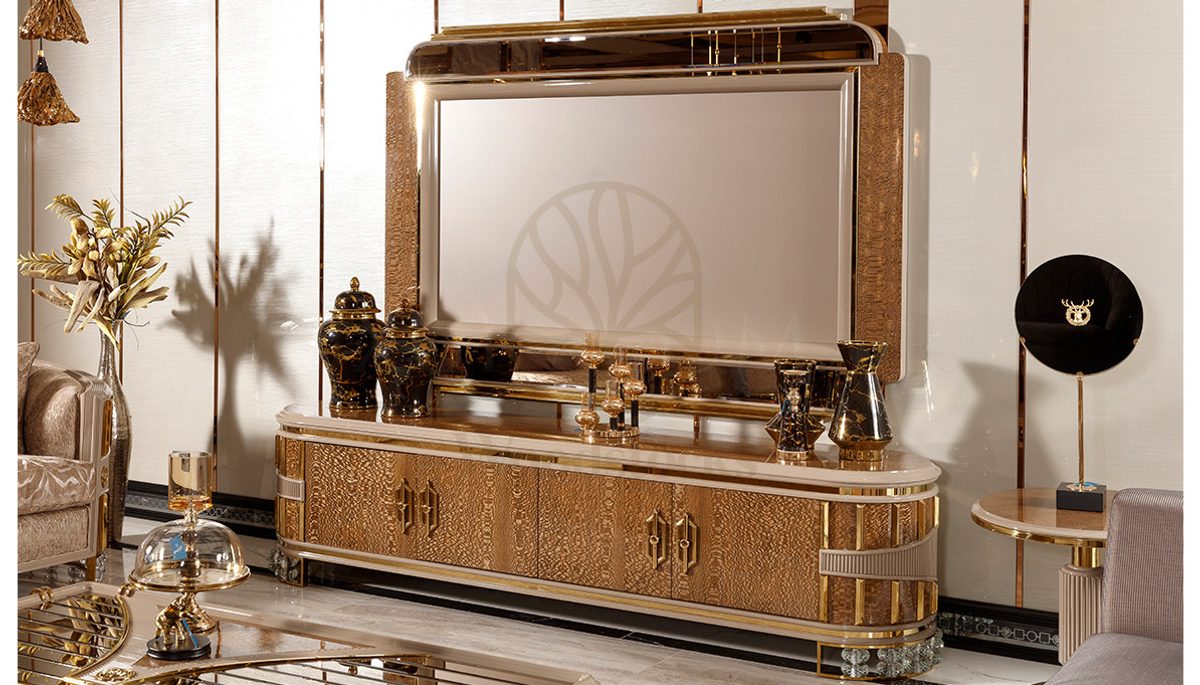 Luxury Mesina Handcrafted Teak TV Cabinet, Saharanpur, view 2