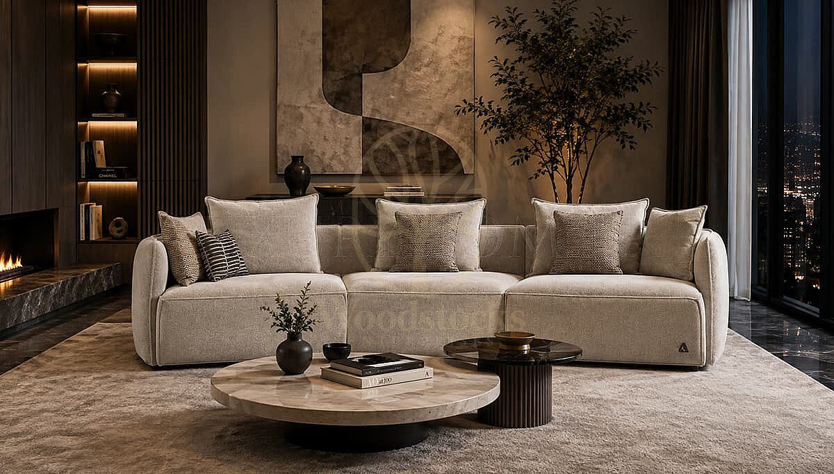 Luxury Arvento Handcrafted Teak L-Shape Sofa II, Saharanpur, L Shape Sofa