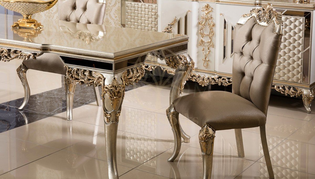 Royal Valide Hand Carved Teak Dining Table Set, Saharanpur, view 2