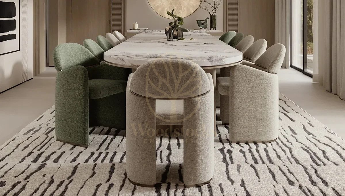 Luxury Arte 12 Seater Handcrafted Teak Dining Table Set, Saharanpur, view 2