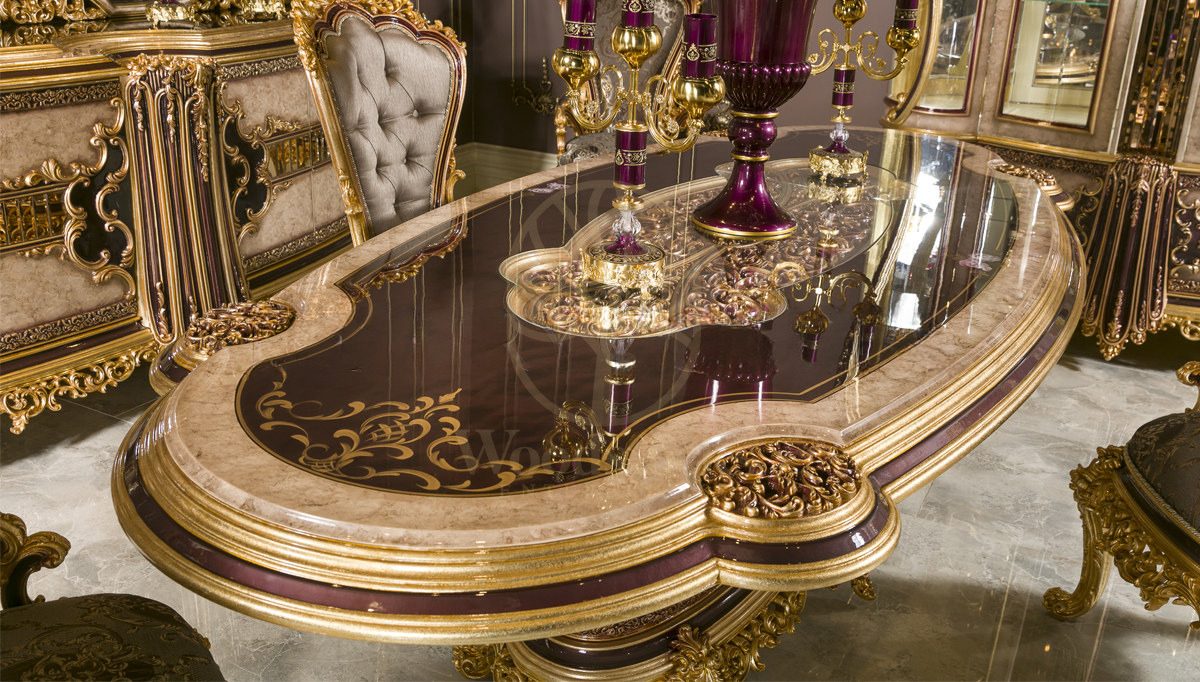 Royal Majeste Hand Carved Teak Dining Table Set, Saharanpur, view 8