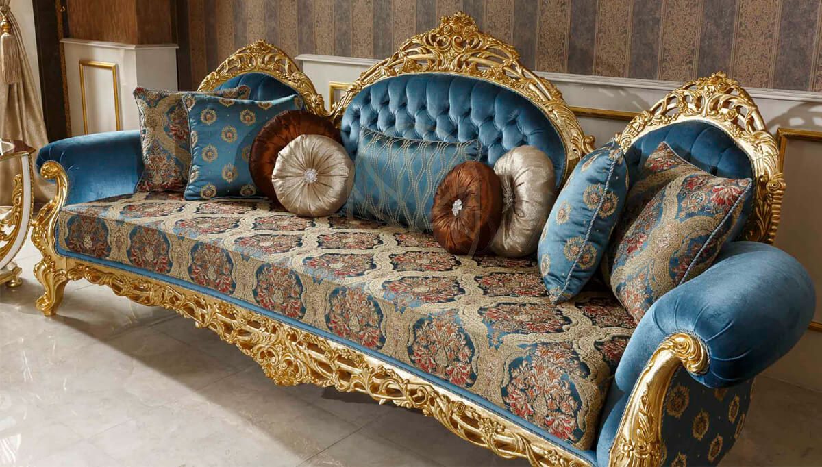 Royal Sultanahmet Hand Carved Teak Sofa Set II, Saharanpur, view 5