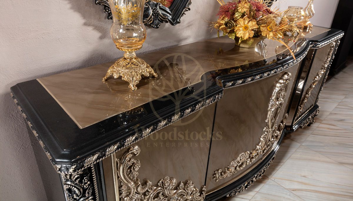 Royal Madley Hand Carved Teak Dining Table Set, Saharanpur, view 7