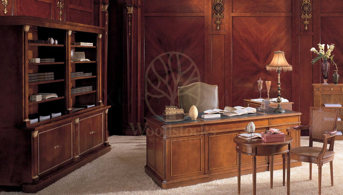 Royal Nepola Bronze Hand Carved Teak Office Table, Saharanpur, Office & Study Table