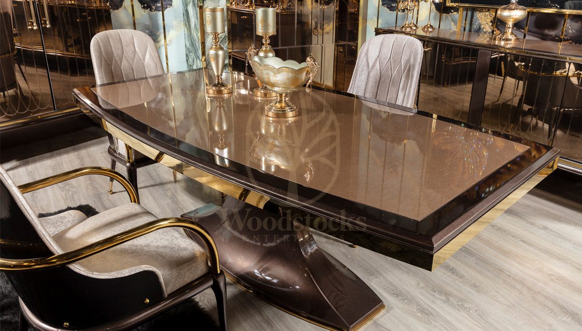 Luxury Novelda Handcrafted Teak Dining Table Set, Saharanpur, view 3