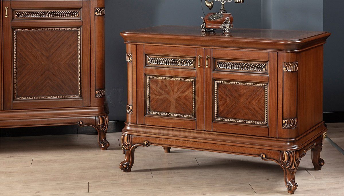 Royal Masdar Hand Carved Teak Office Table, Saharanpur, view 4