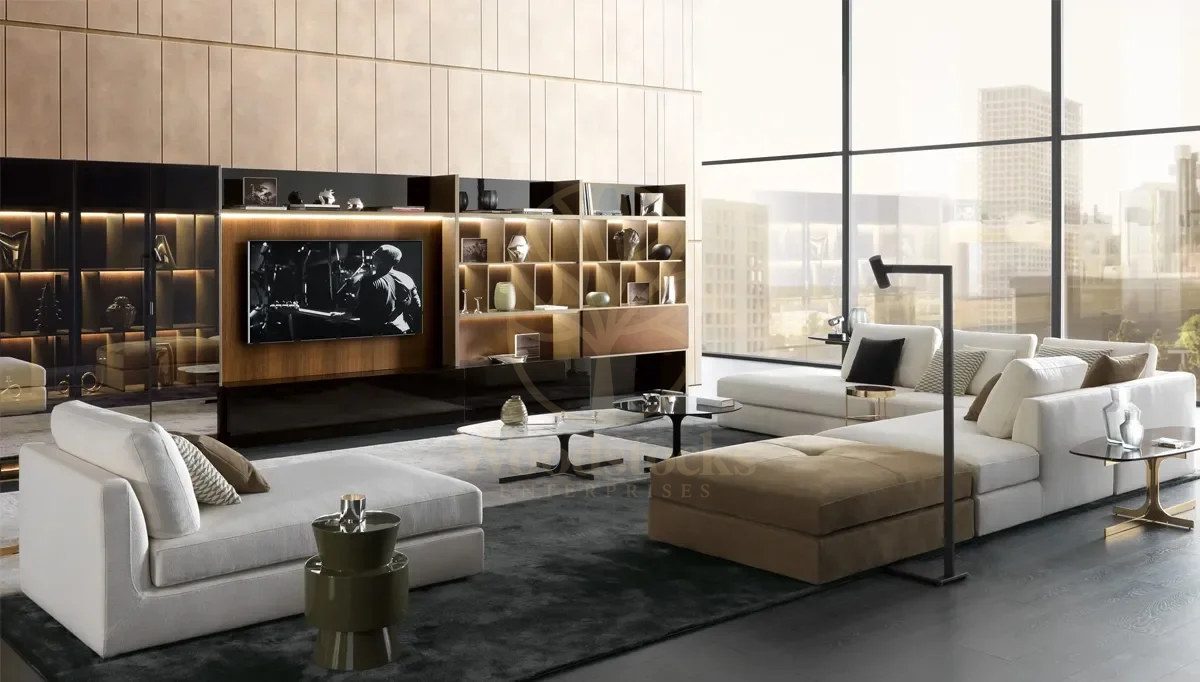 Luxury Arezzo Handcrafted Teak TV Cabinet, Saharanpur, TV Cabinet