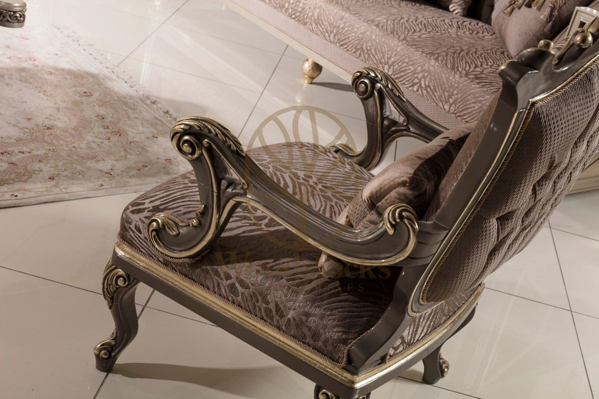Teak Roma Mauve Velvet Sofa Set, view 10