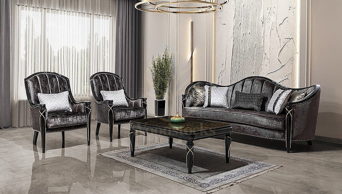 Luxury Levina Handcrafted Teak Sofa Set, Saharanpur, view 2