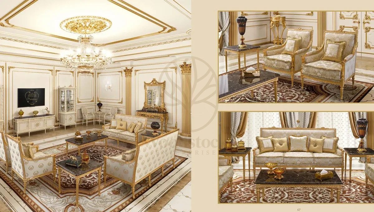 Royal Qatar Majlis Hand Carved Teak Sofa Set, Saharanpur, view 2